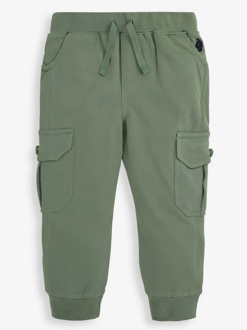 Marineblauw en kakigroen - JoJo Maman Bébé Cargo 100% Cotton Joggers 2 Pack