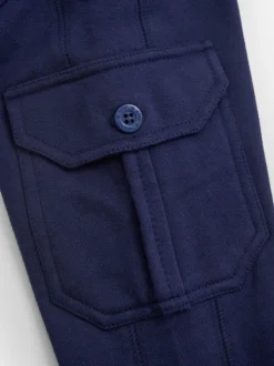 Marineblauw en kakigroen - JoJo Maman Bébé Cargo 100% Cotton Joggers 2 Pack