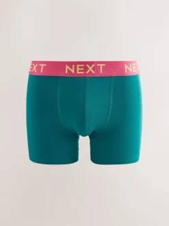 Marineblauw fel Paarse/ Oranje taillebanden - Verpakking van 10 - Katoenrijke trunk boxers