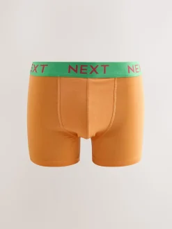 Marineblauw fel Paarse/ Oranje taillebanden - Verpakking van 10 - Katoenrijke trunk boxers