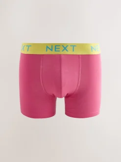 Marineblauw fel Paarse/ Oranje taillebanden - Verpakking van 10 - Katoenrijke trunk boxers