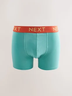 Marineblauw fel Paarse/ Oranje taillebanden - Verpakking van 10 - Katoenrijke trunk boxers