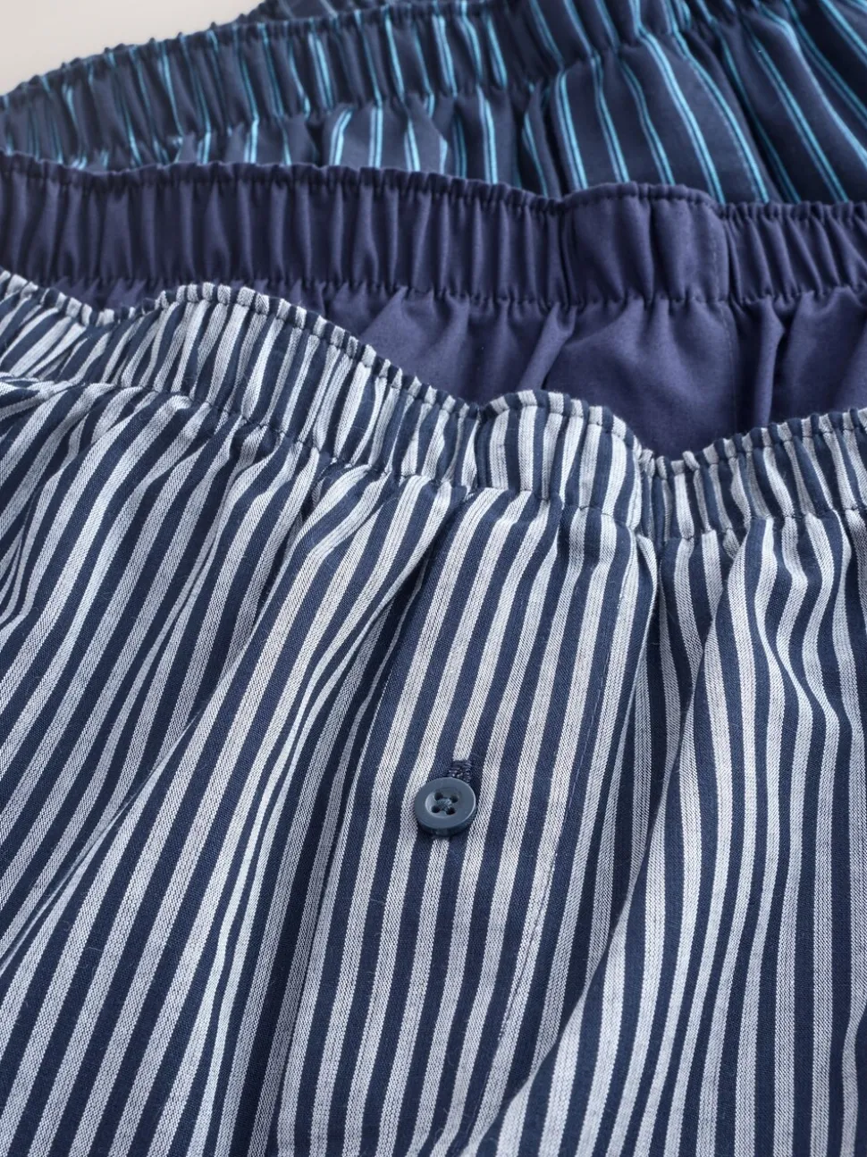 Marineblauw gemengd patroon - Verpakking van 4 - Geweven boxershorts van puur katoen