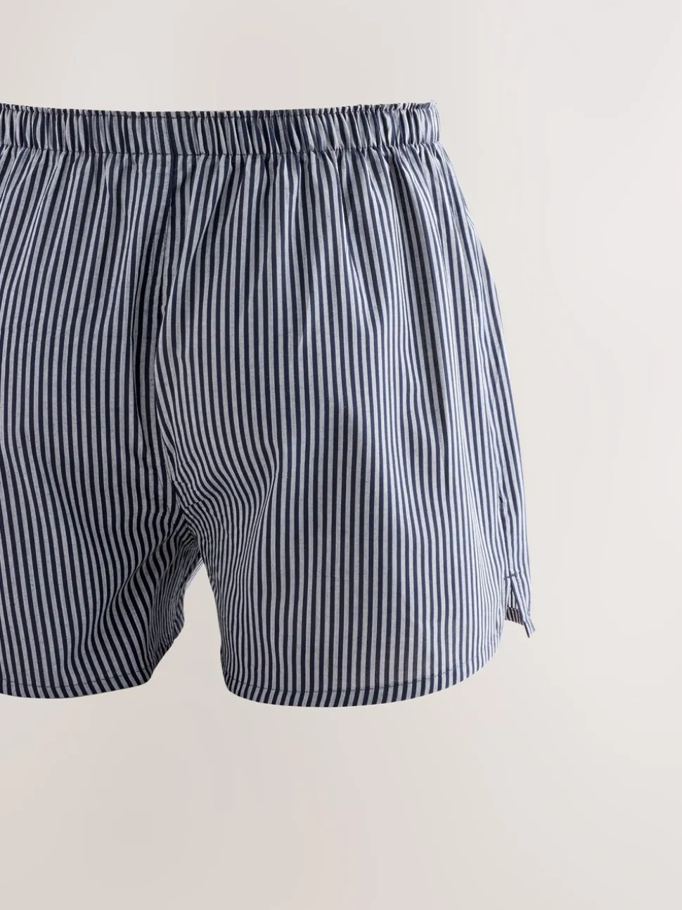 Marineblauw gemengd patroon - Verpakking van 4 - Geweven boxershorts van puur katoen