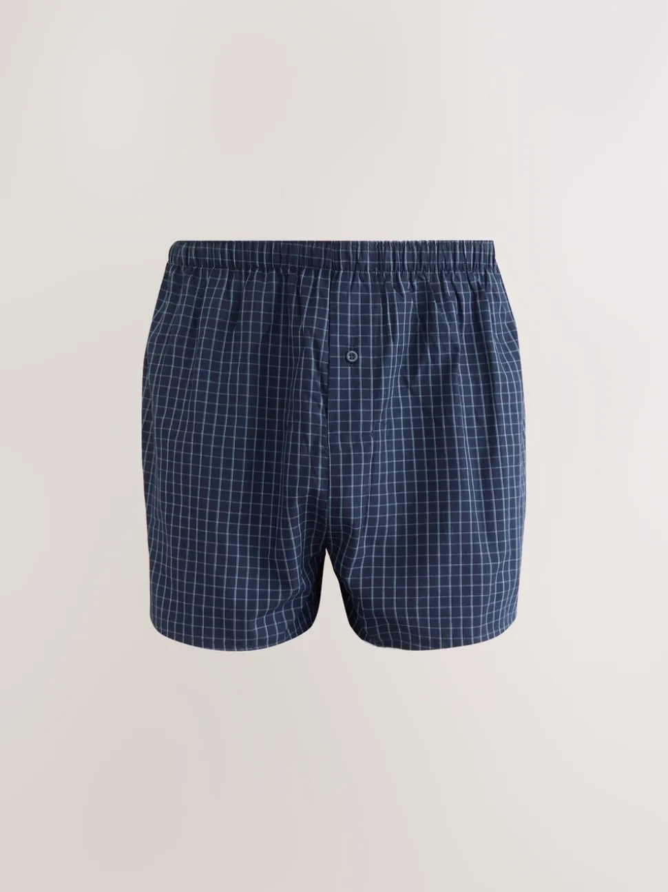 Marineblauw gemengd patroon - Verpakking van 8 - Geweven boxershorts van puur katoen