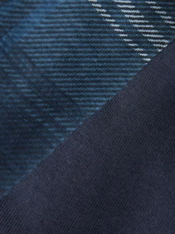 Marineblauw geruit - Jersey pyjama met korte mouwen