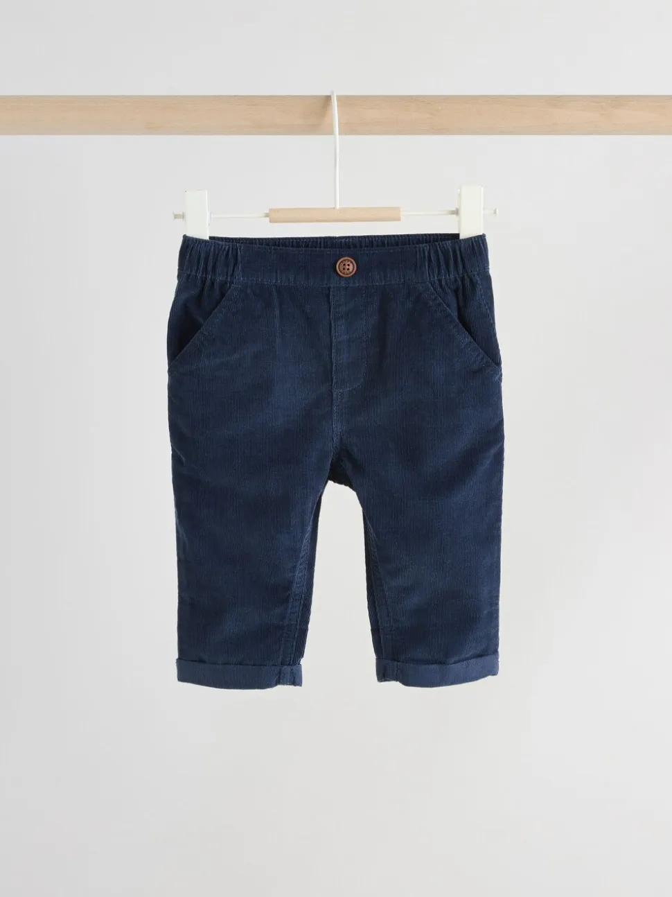 Marineblauw gestreept - Babyset van gebreide top en broek (0mnd-2jr)
