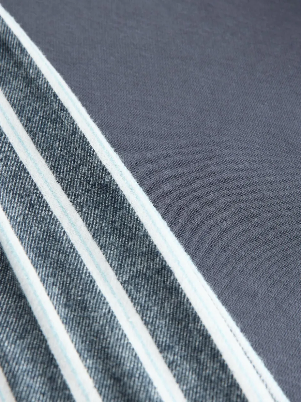 Marineblauw gestreept - Half Zip Sweatshirt and Flannel Pyjamas Set