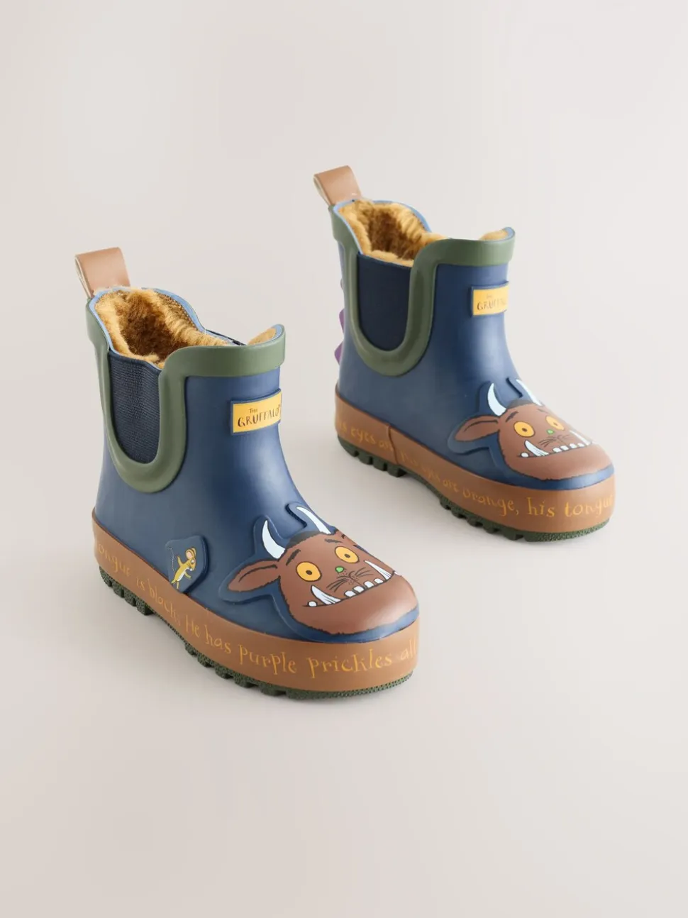 Marineblauw Gruffalo - Warme gevoerde enkellaarzen