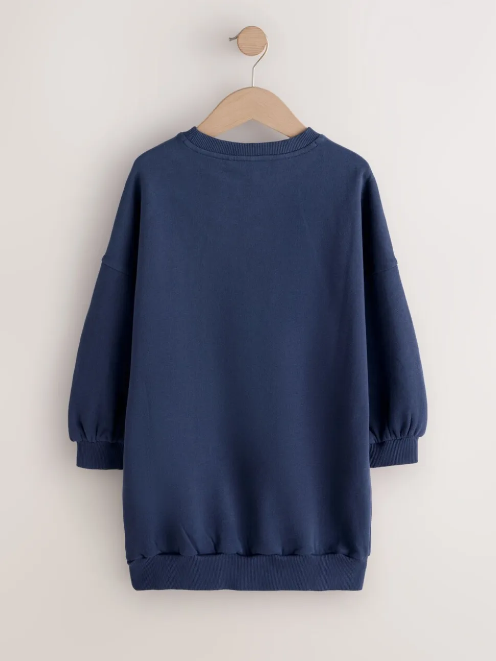 Marineblauw hart van lovertjes - Trui-jurk (3-16 jr)
