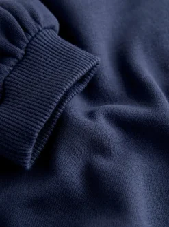 Marineblauw hart van lovertjes - Trui-jurk (3-16 jr)