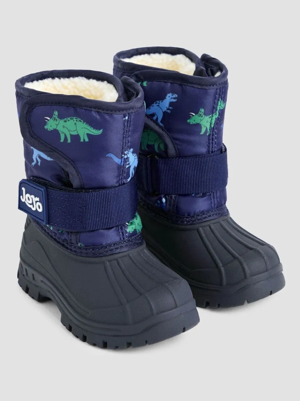 Marineblauw met dinosaurus - JoJo Maman Bébé - Behaaglijke sneeuwlaarzen