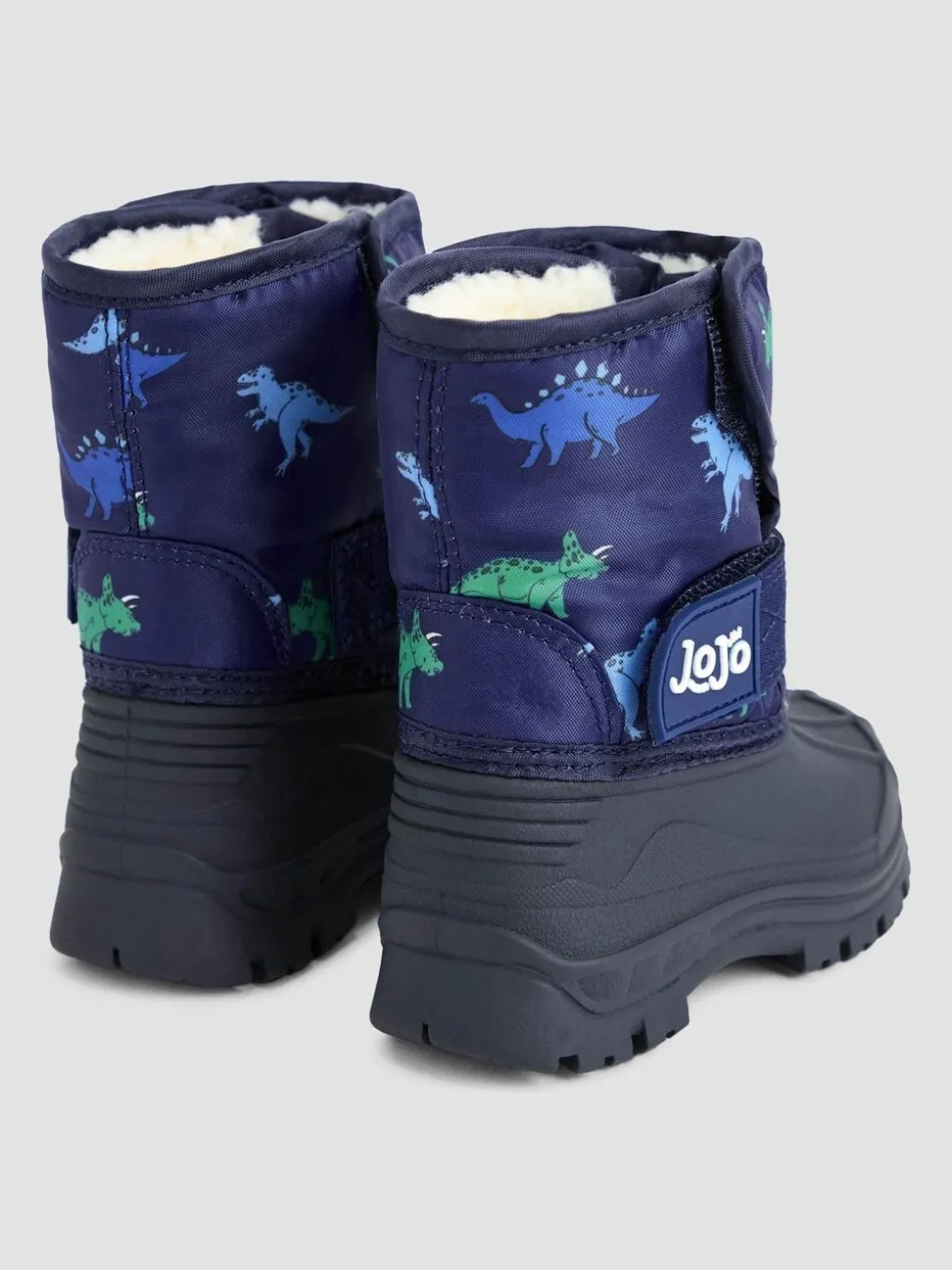 Marineblauw met dinosaurus - JoJo Maman Bébé - Behaaglijke sneeuwlaarzen