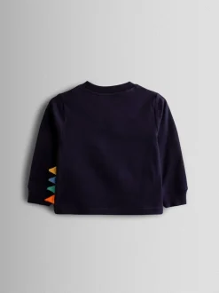 Marineblauw met dinosaurus - JoJo Maman Bébé Cosy Jersey Pyjamas