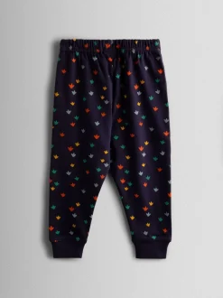 Marineblauw met dinosaurus - JoJo Maman Bébé Cosy Jersey Pyjamas