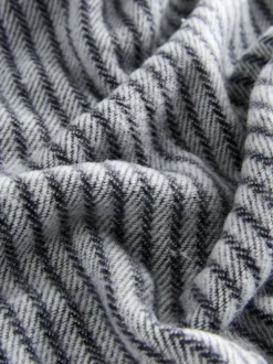 Marineblauw met krijtstrepen - Geweven sjaal
