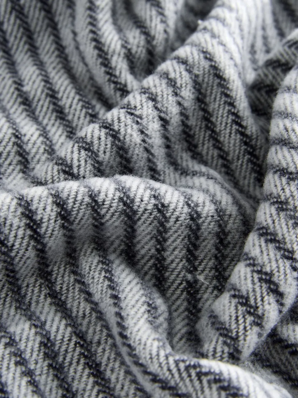 Marineblauw met krijtstrepen - Geweven sjaal