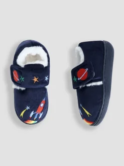 Marineblauw met raket - JoJo Maman Bébé Slipper Shoe
