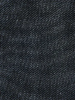 Marineblauw met textuur - Regular Fit Smart Brushed Cotton Trousers