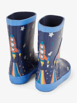 Marineblauw raket - JoJo Maman Bébé Plain Wellies