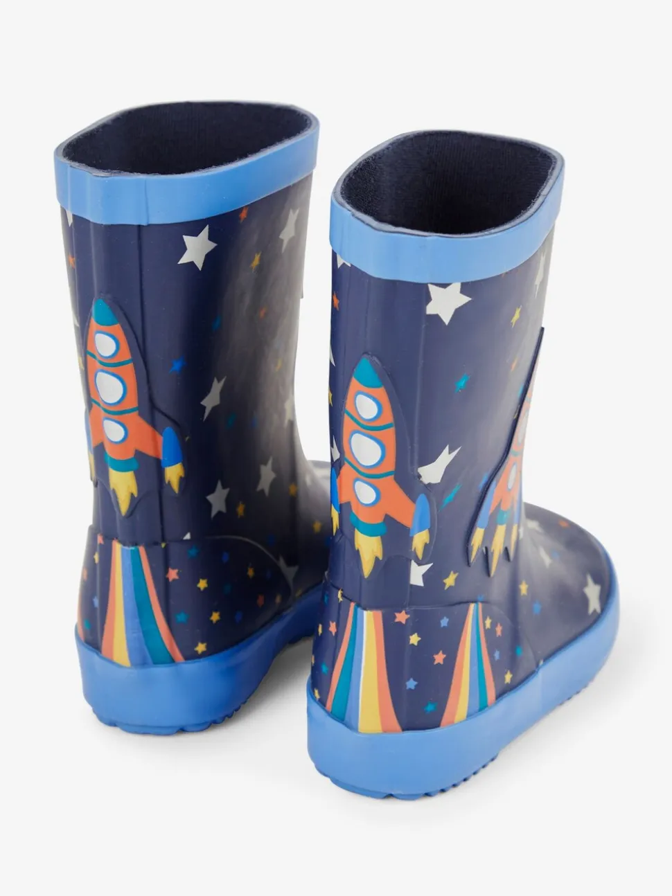 Marineblauw raket - JoJo Maman Bébé Plain Wellies