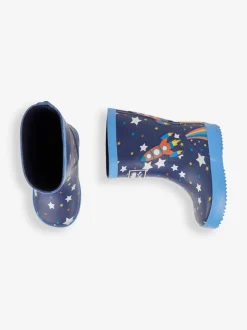 Marineblauw raket - JoJo Maman Bébé Plain Wellies