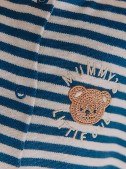Marineblauw streep Mummys Little Cub - Baby Family-pyjama (0-2jr)
