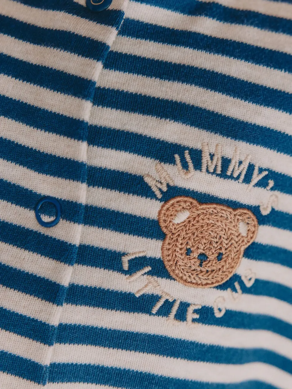 Marineblauw streep Mummys Little Cub - Baby Family-pyjama (0-2jr)