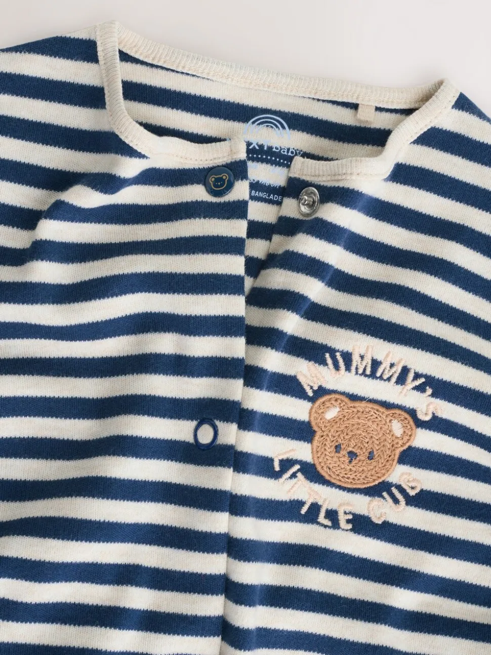 Marineblauw streep Mummys Little Cub - Baby Family-pyjama (0-2jr)