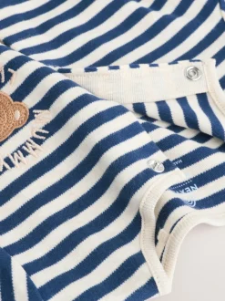 Marineblauw streep Mummys Little Cub - Baby Family-pyjama (0-2jr)