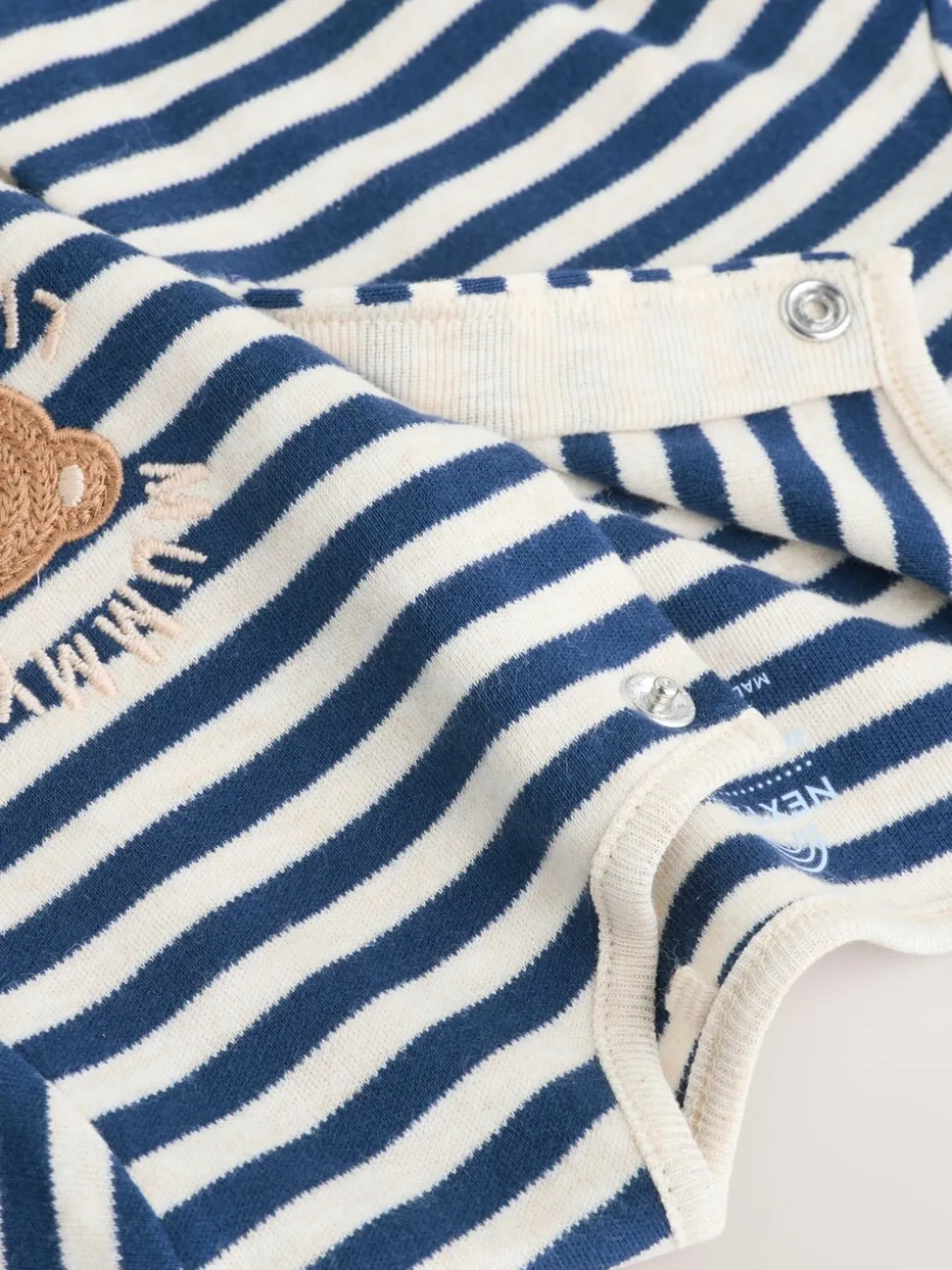 Marineblauw streep Mummys Little Cub - Baby Family-pyjama (0-2jr)