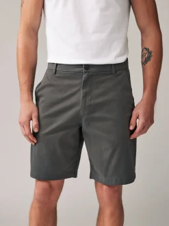 Marineblauw/antraciet - Ruimvallende pasvorm. - Set van 2 chinoshorts met stretch