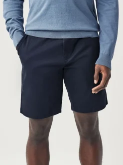 Marineblauw/antraciet - Straight fit - Set van 2 chinoshorts met stretch