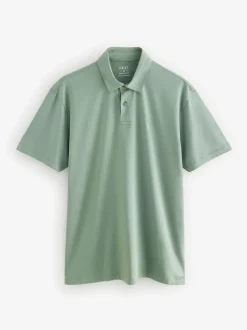 Marineblauw/bruin/grijs/wit/saliegroen - Normale Pasvorm - Set van 5 jersey poloshirts met korte mouwen