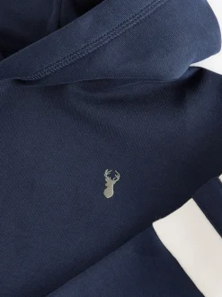 Marineblauw/crème - Hoodie met kleurblokken (3 - 16 jr)