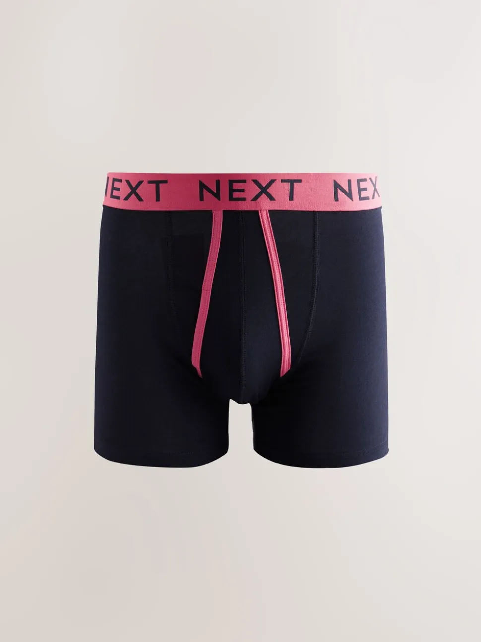 Marineblauwe kleur met opvallende stippen en strepen - Verpakking van 10 - Boxershorts met A-voorkant
