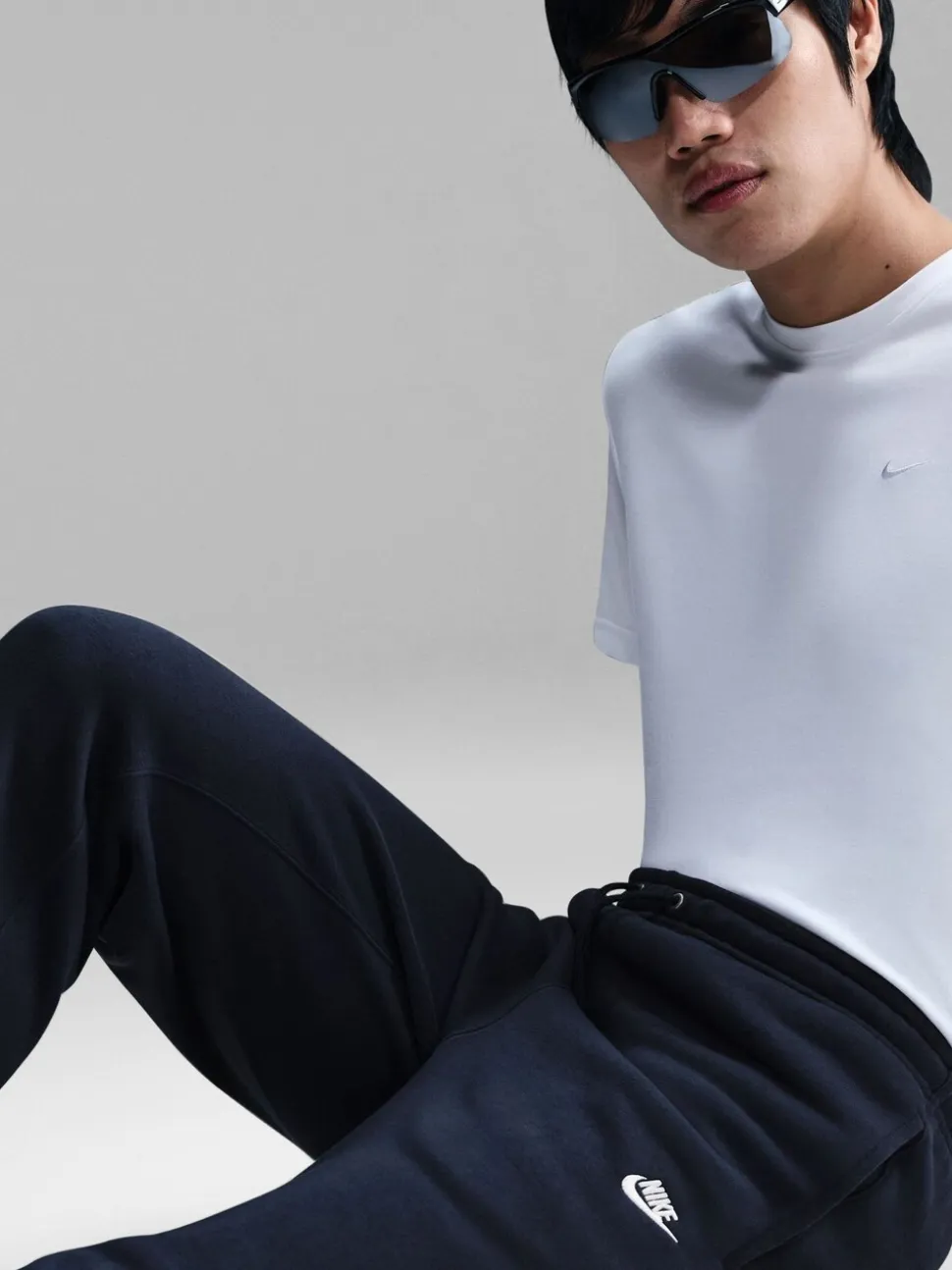 Marineblauwe Obsidian - Nike Club fleece joggingbroek