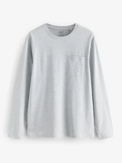 Marineblauw/grijs - Jersey pyjamaset met lange mouwen