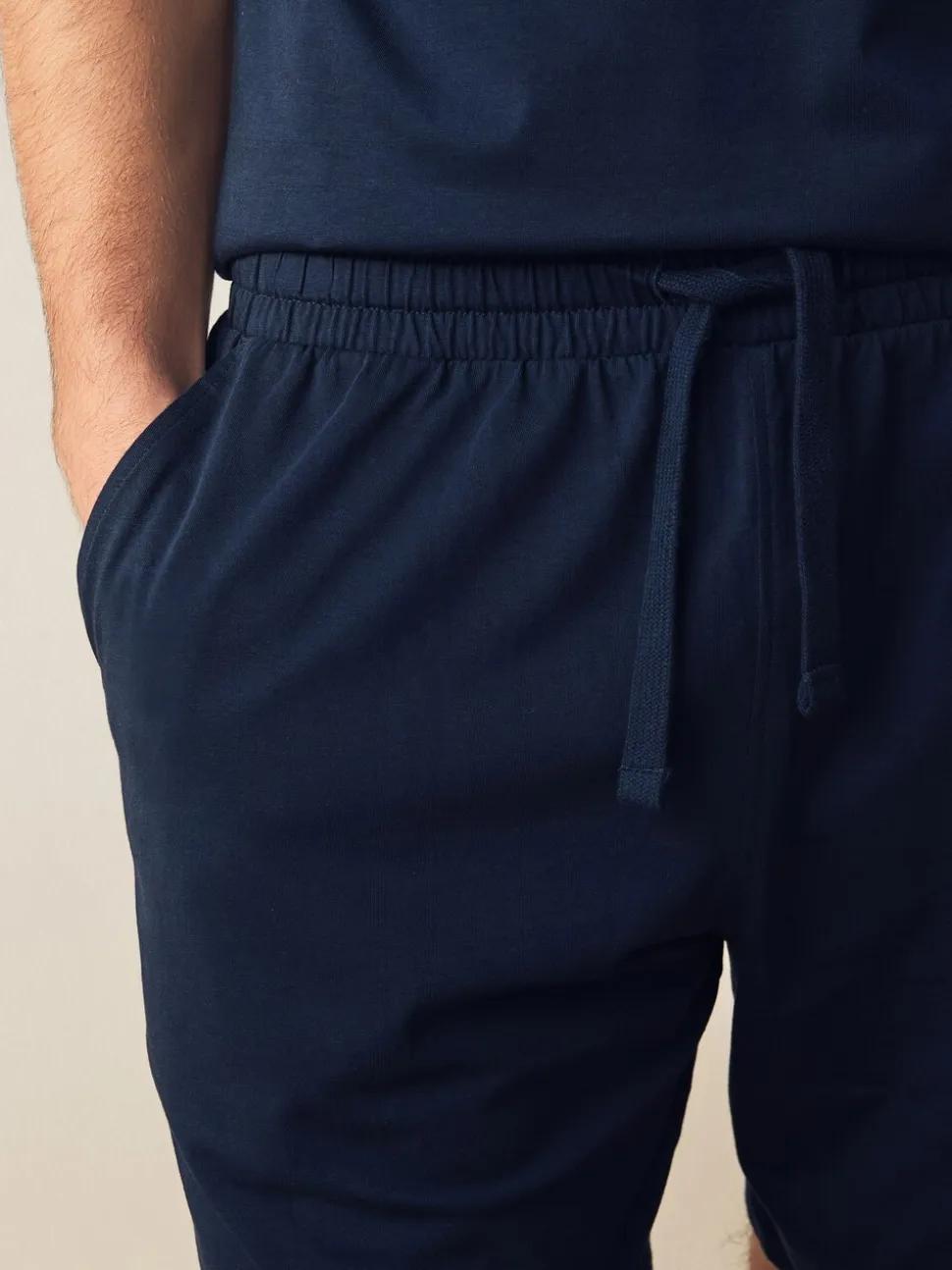 Marineblauw/grijs - Korte jersey pyjama's verpakking van 2