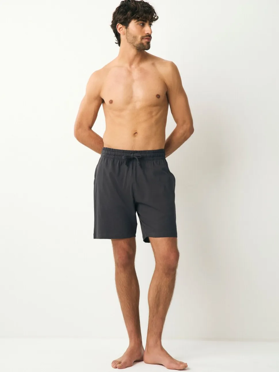 Marineblauw/grijs - Set van 3 jersey pyjamashorts