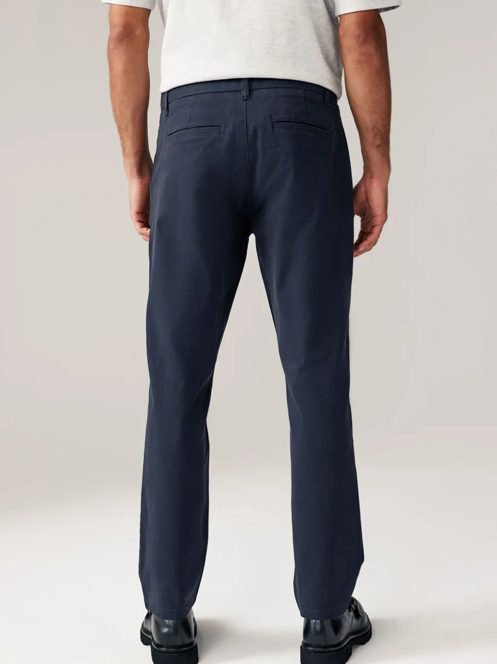 Marineblauw/grijs antraciet - Slim Fit - Stretch chino's verpakking van 2