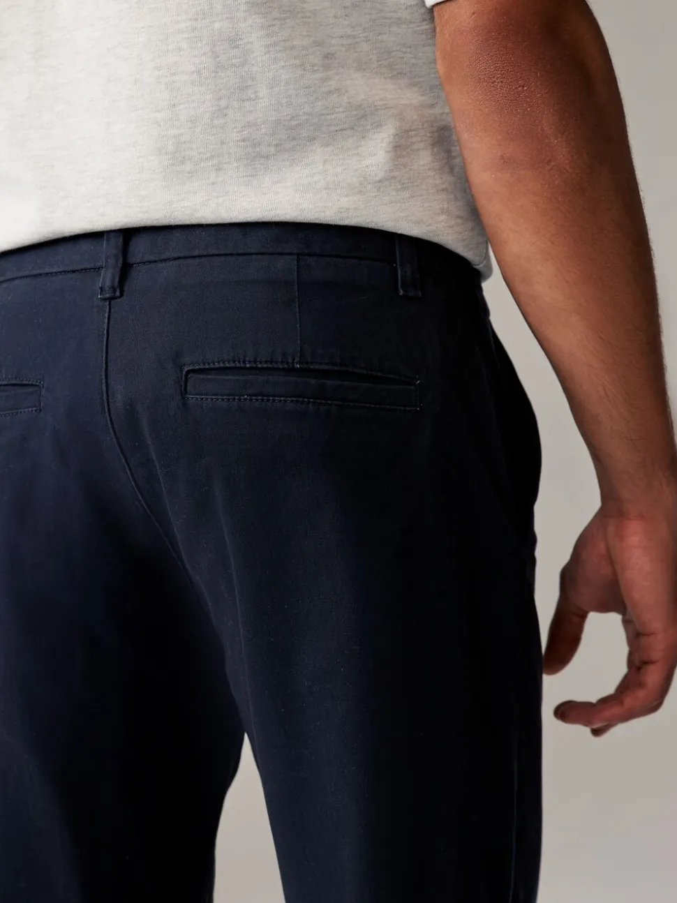 Marineblauw/grijs antraciet - Slim Fit - Stretch chino's verpakking van 2