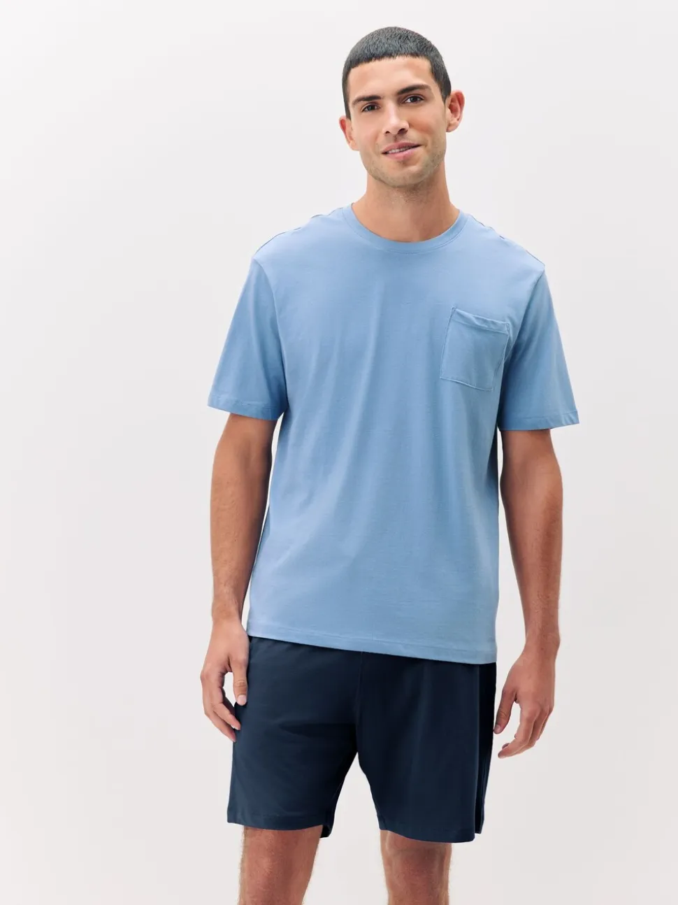 Marineblauw/grijs/blauw - Set van 3 jersey pyjamashorts