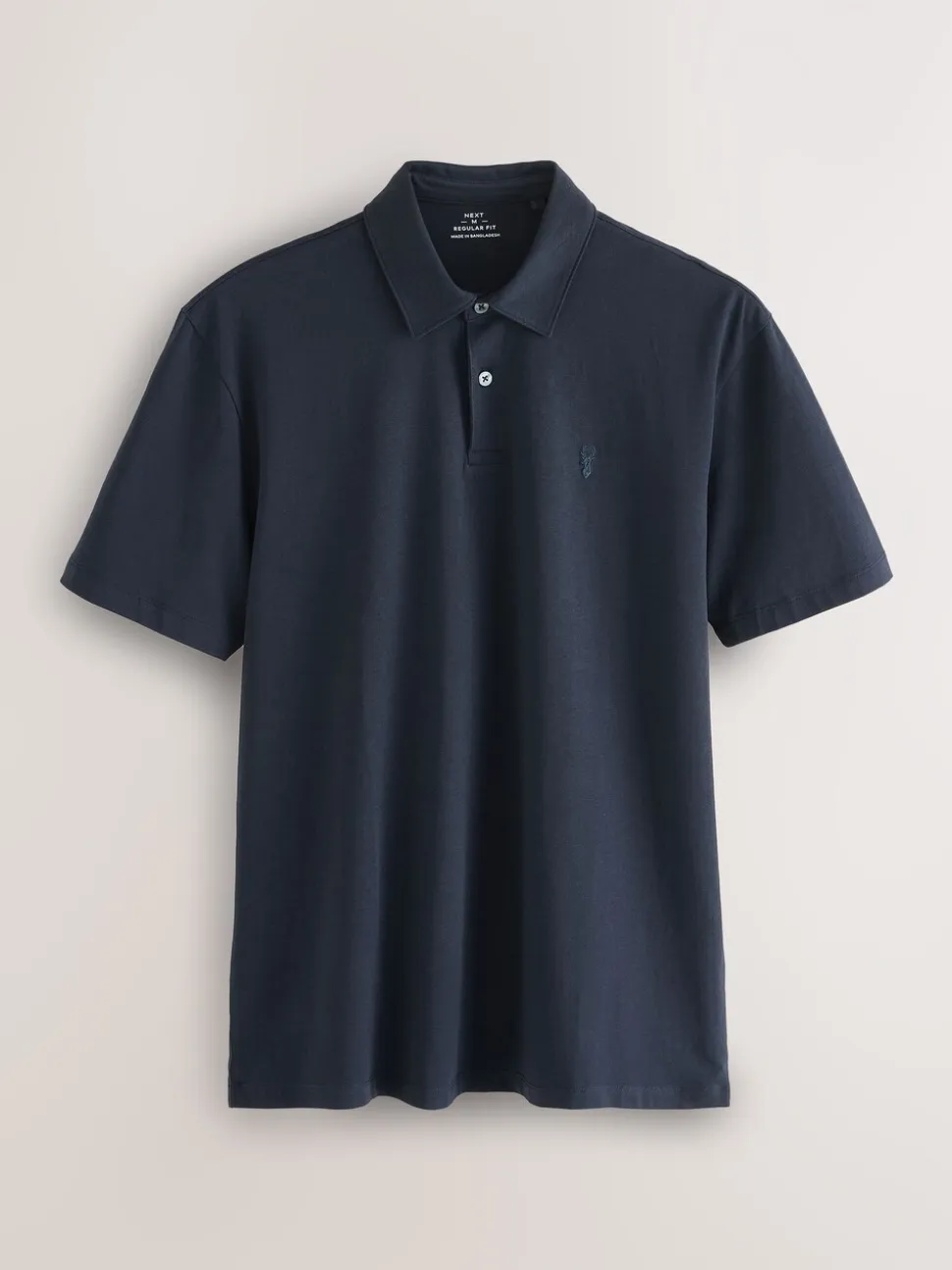 Marineblauw/grijs/roze - Set van 3 jersey poloshirts met korte mouwen