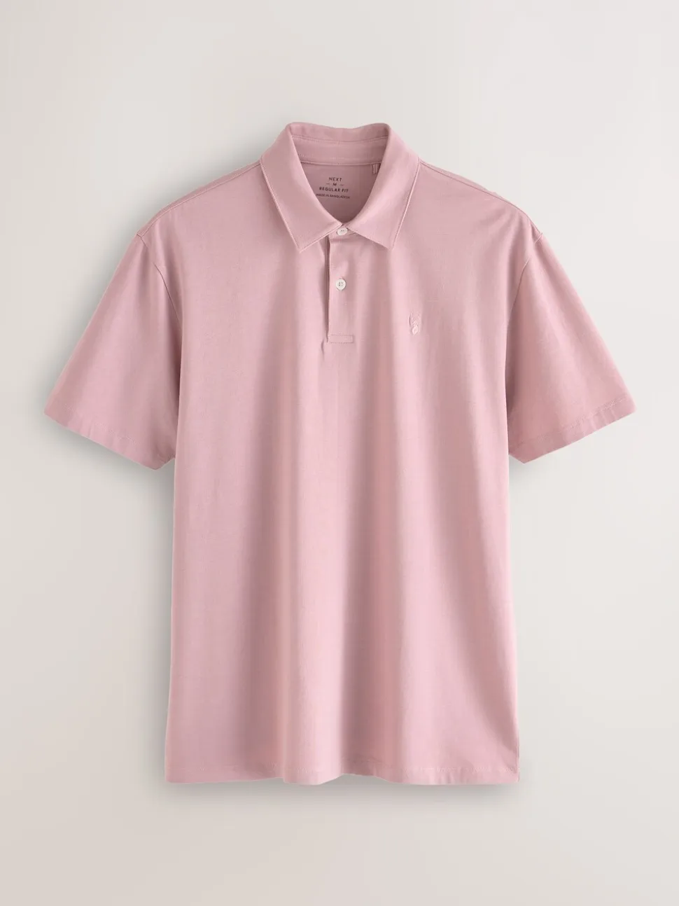 Marineblauw/grijs/roze - Set van 3 jersey poloshirts met korte mouwen