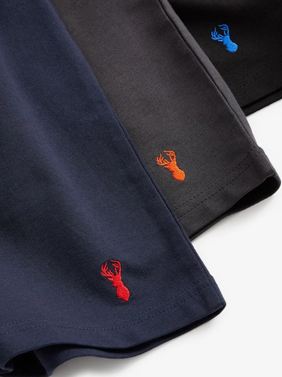 Marineblauw/grijs/zwart - Loopback Soft Touch Shorts 3 Pack