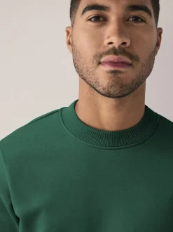 Marineblauw/groen - Cotton Rich Jersey Crew Sweatshirts 2 Pack
