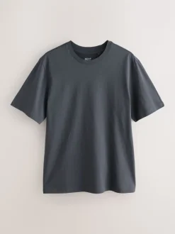 Marineblauw/Groen/Bordeaux Rood/Geel/Leigrijs/Blauw - Normale Pasvorm - Essential katoenen T-shirts verpakking van 6