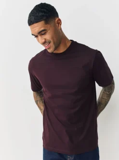 Marineblauw/Groen/Bordeaux Rood/Geel/Leigrijs/Blauw - Normale Pasvorm - Essential katoenen T-shirts verpakking van 6
