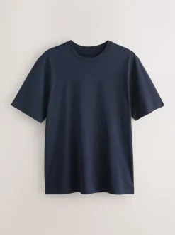 Marineblauw/Groen/Bordeaux Rood/Geel/Leigrijs/Blauw - Normale Pasvorm - Essential katoenen T-shirts verpakking van 6
